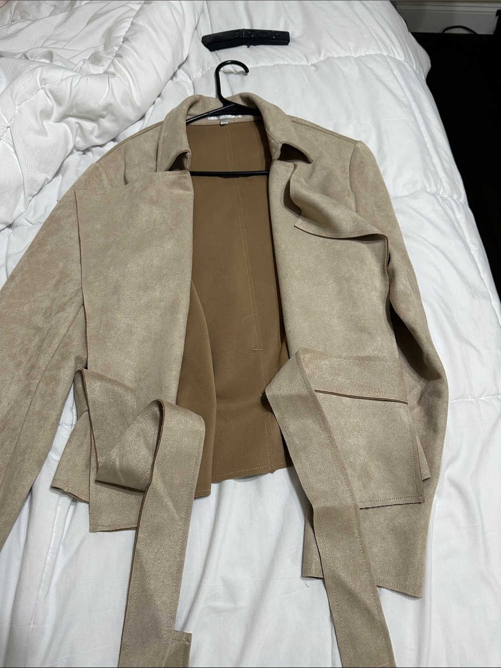 Solitaire Taupe Belted Trench Coat